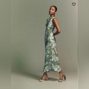 Reformation — Casette Linen Dress — Size, 6 — Color, Willow — Like New